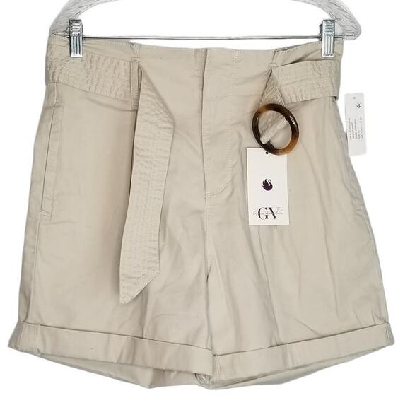 Gloria Vanderbilt Women's Trapunto Self Belt Vacation Shorts, Size 10 New - Picture 6 of 12